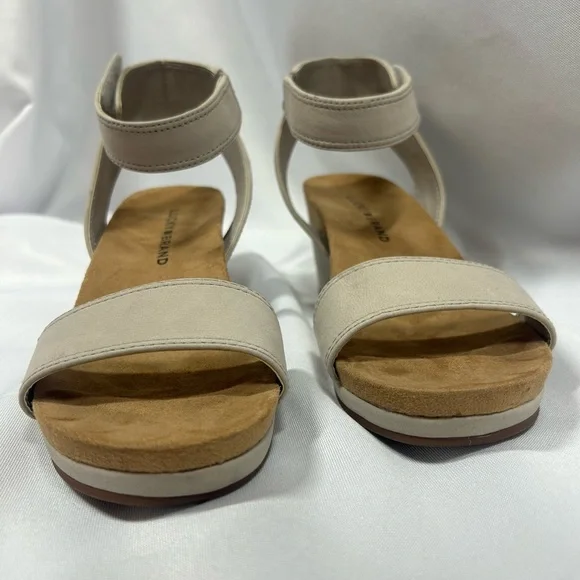 Lucky Brand | Kanoa Leather Suede Wedge Ankle Strap Sandals Women’s Size 6.5 - Picture 2 of 10